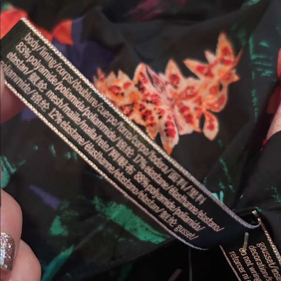 Victoria’s Secret Dream Angels Tropical Floral Lace-Up Mesh Teddy S NWT - Picture 7 of 8